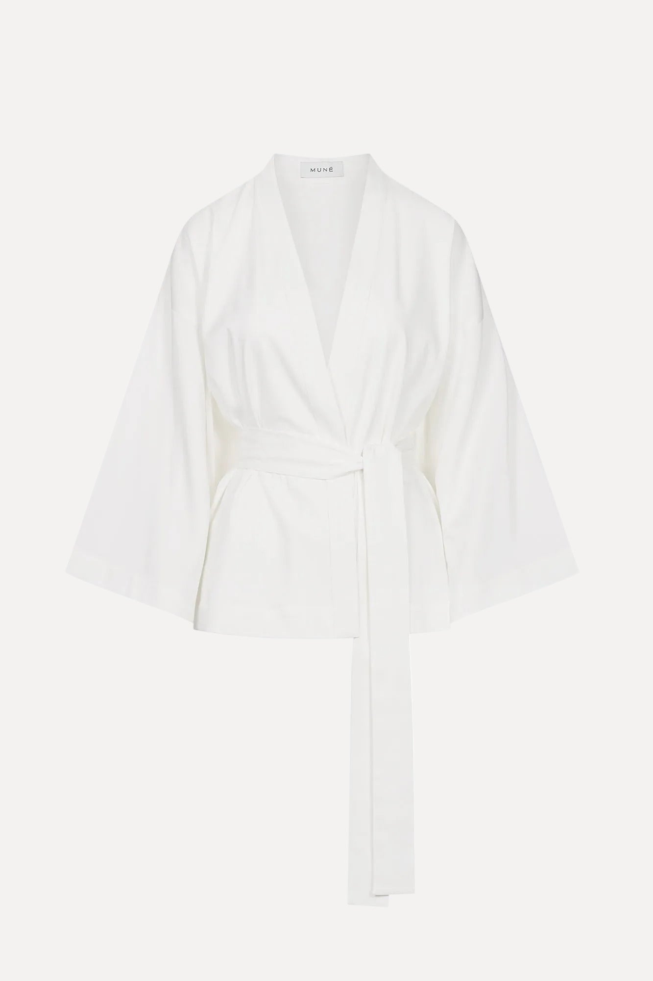 White kimono on a white background