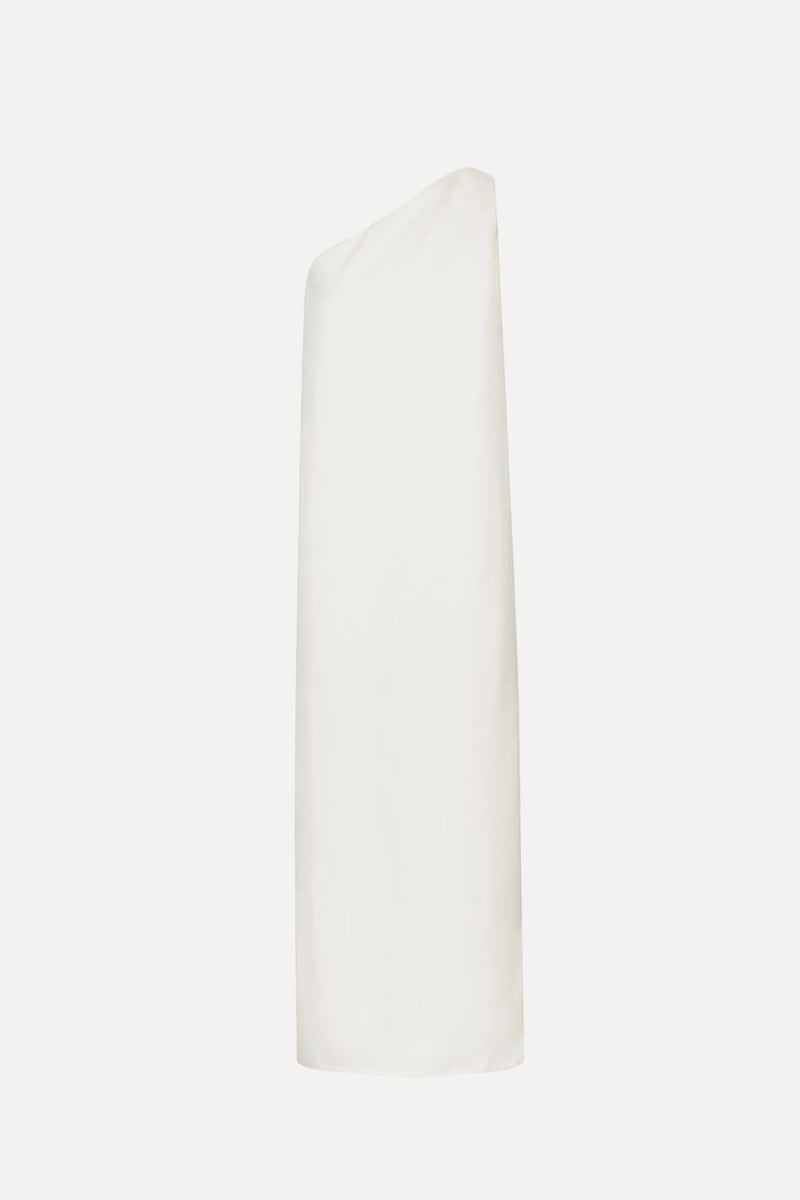 White cylindrical dress on a white background