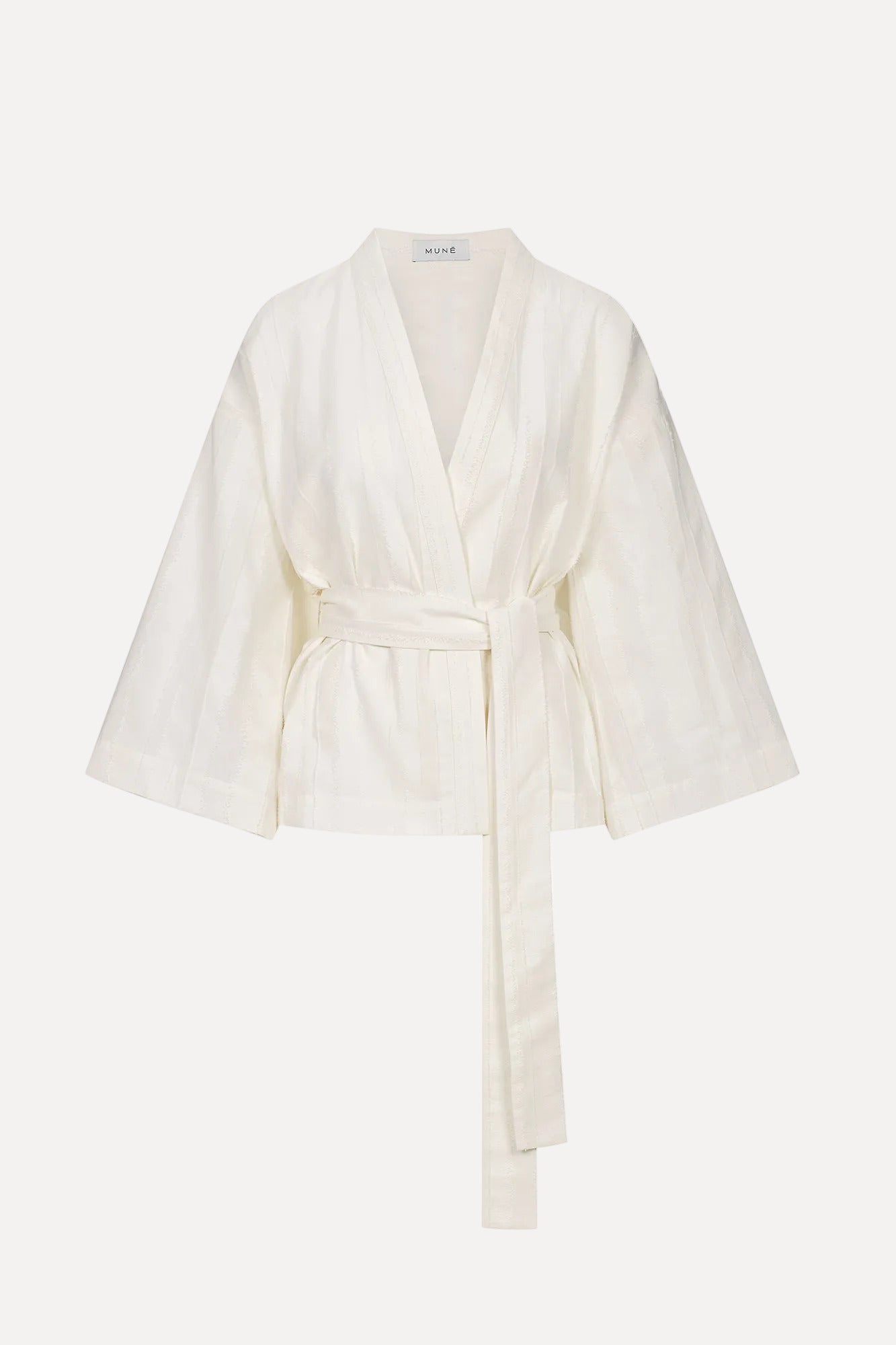 White kimono on a white background